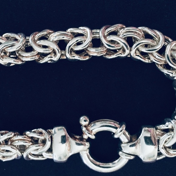 NWOT Sterling Silver Byzantine Bracelet 7.5 in 25g - Picture 4 of 4